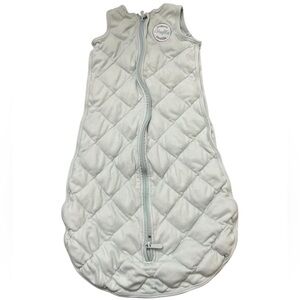 Quilted Sleeveless Baby weighted Sleep sack medium light green